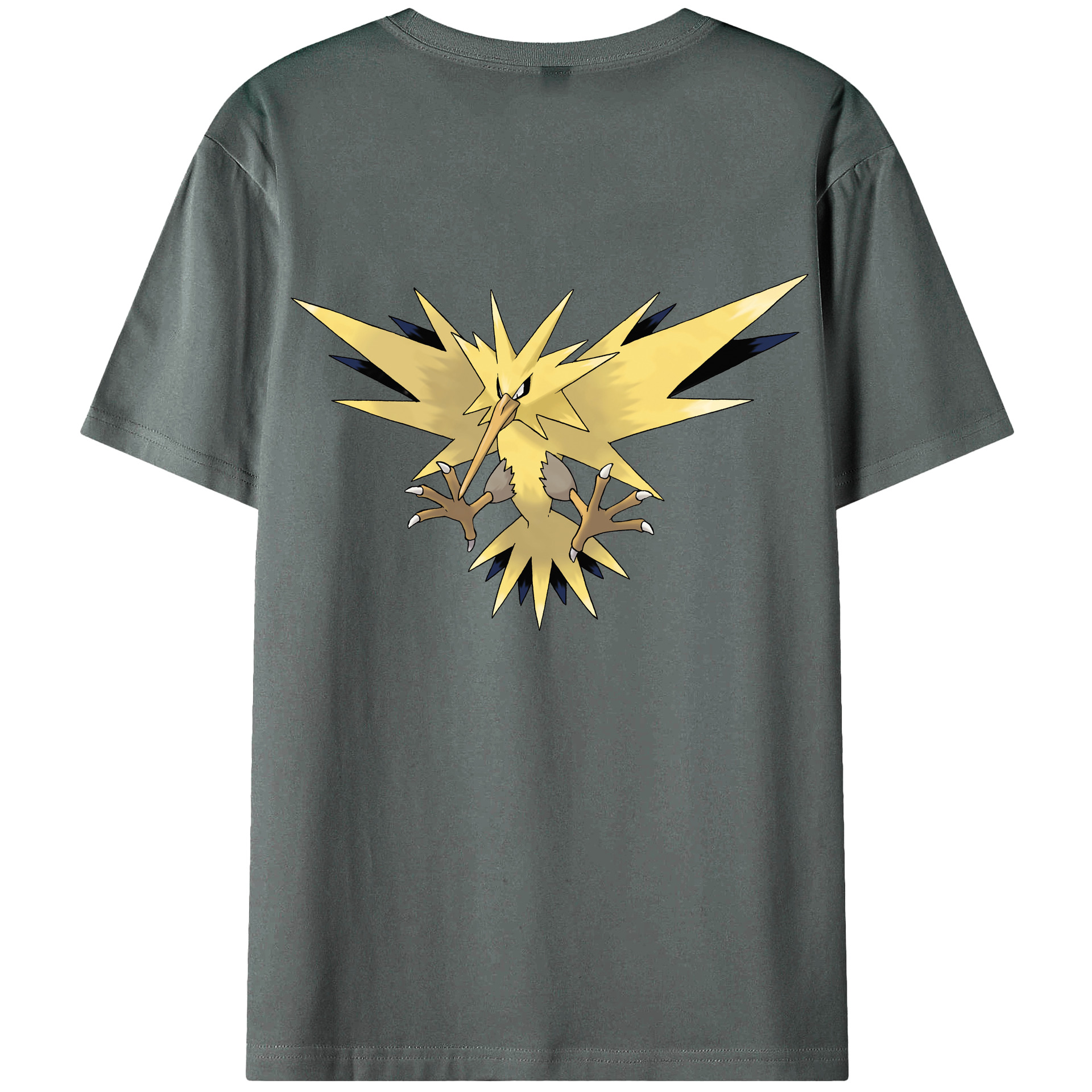 （画像用） ポケットモンスター Pokémon 綿100％ メンズ半袖Tシャツ（バックプリント） 通気性